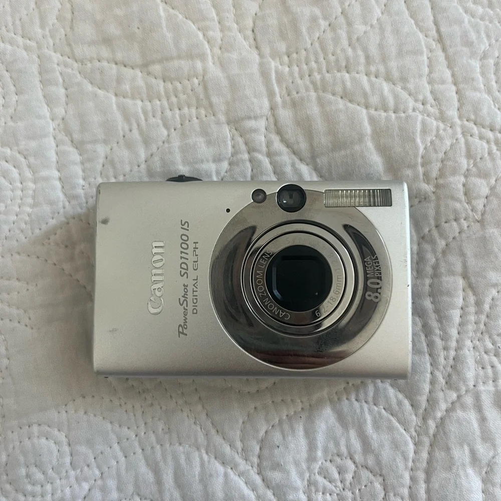Canon Silver Digital Camera Compact Design with Zoom Lens